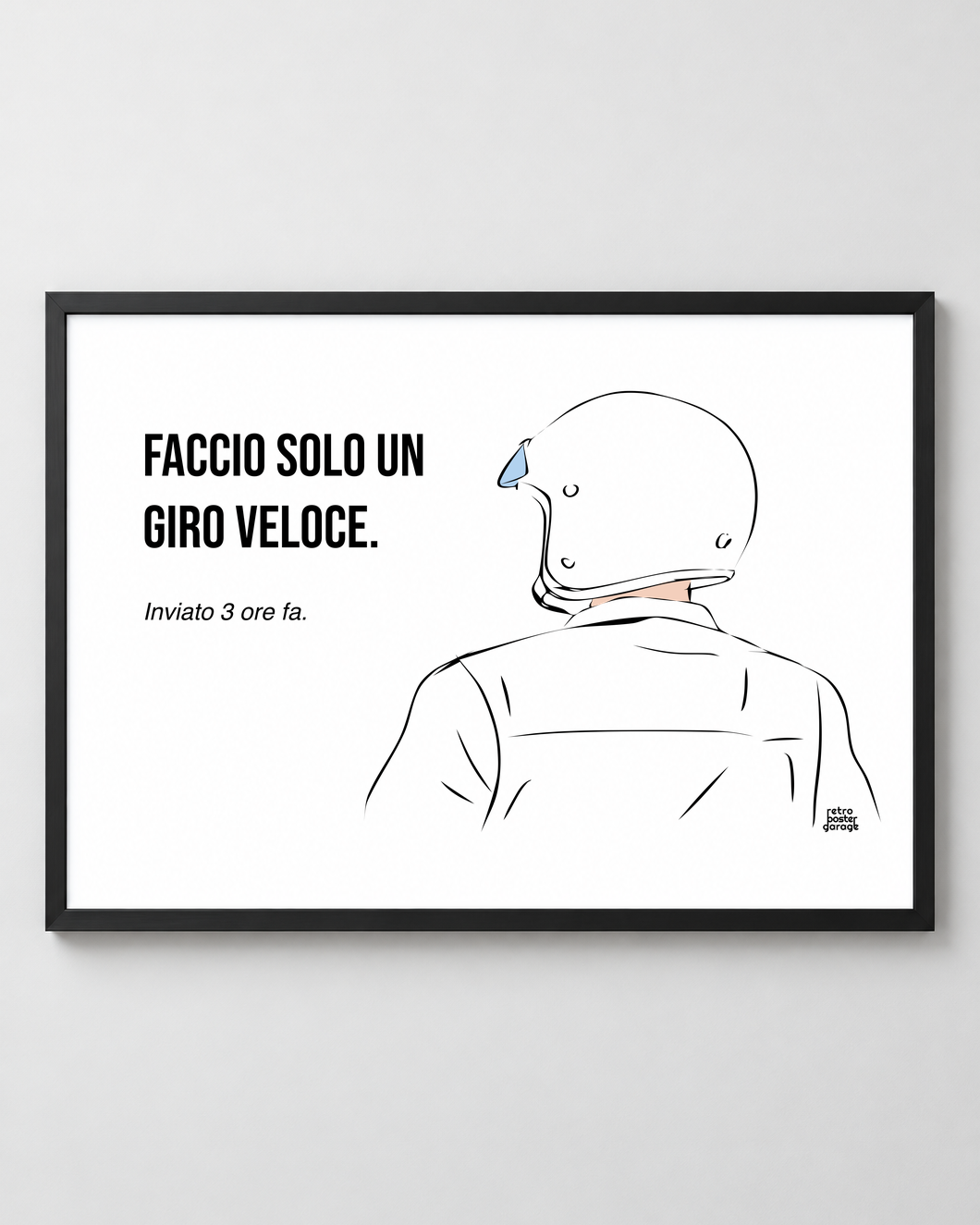 Poster «Faccio solo un giro veloce» — formato orizzontale — RetroPosterGarage