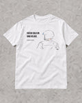T-shirt bianca «Faccio solo un giro veloce» — RetroPosterGarage