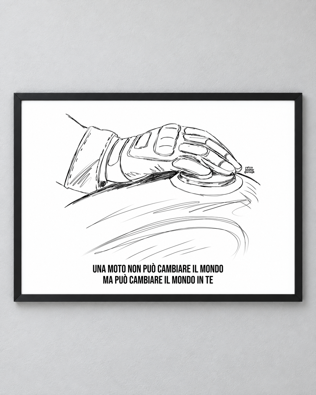 Poster «La moto cambia il tuo mondo» — formato orizzontale — RetroPosterGarage
