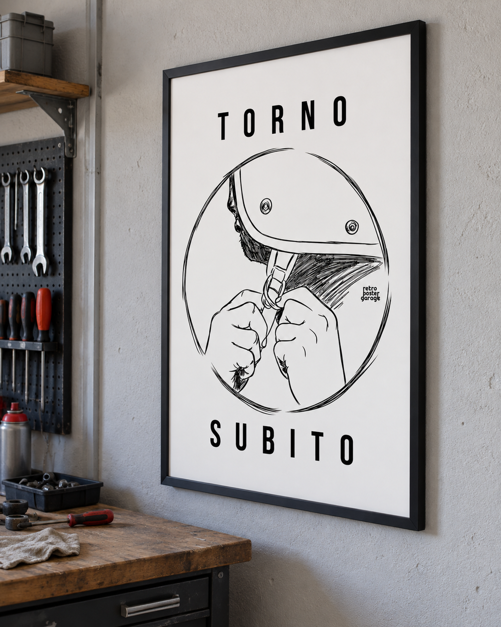 Poster «Torno subito — Jet» — formato verticale — RetroPosterGarage