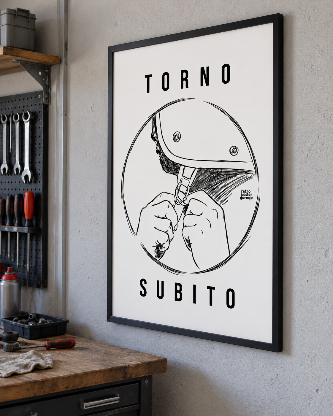 Poster «Torno subito — Jet» — formato verticale — RetroPosterGarage