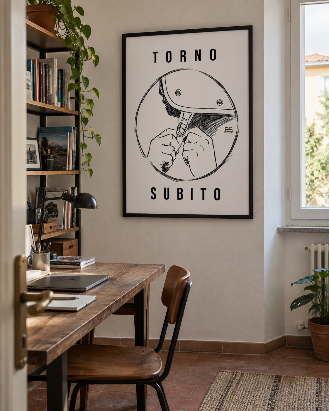 Poster «Torno subito — Jet» — formato verticale — RetroPosterGarage