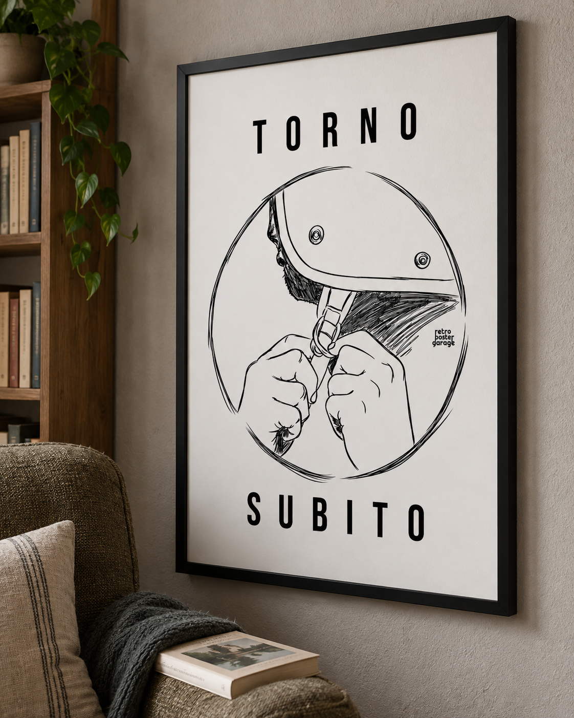 Poster «Torno subito — Jet» — formato verticale — RetroPosterGarage