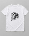 T-shirt bianca «Che bel vizio» — RetroPosterGarage