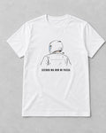T-shirt bianca «Scendo ma non mi passa» — RetroPosterGarage