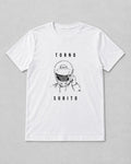 T-shirt bianca «Torno subito — Integrale» — RetroPosterGarage
